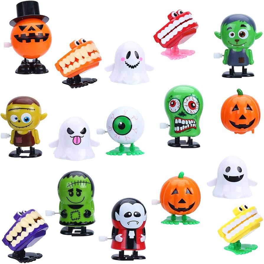 CCINEE 16pcs Wind-up Toys Assorted Clockwork Toys Supply for Halloween Party Favor Goody Bag Fill... | Amazon (US)
