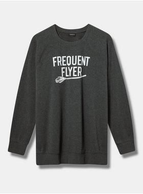 Frequent Flyer Classic Cozy Fleece Raglan Sweatshirt | Torrid (US & Canada)