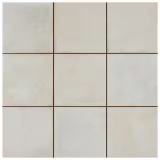 Kings Etna White 13-1/8 in. x 13-1/8 in. Ceramic Floor and Wall Tile (12.2 sq. ft./Case) | The Home Depot