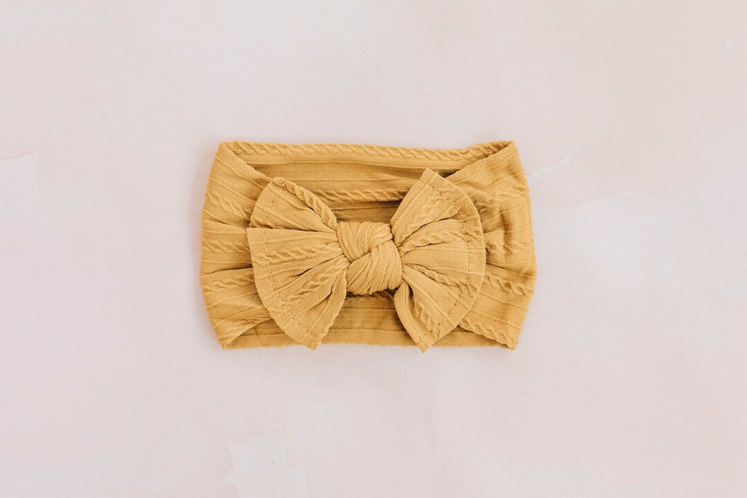 Cable Knit Nylon Headband Thick Nylon Headband Trendy Baby - Etsy | Etsy (US)