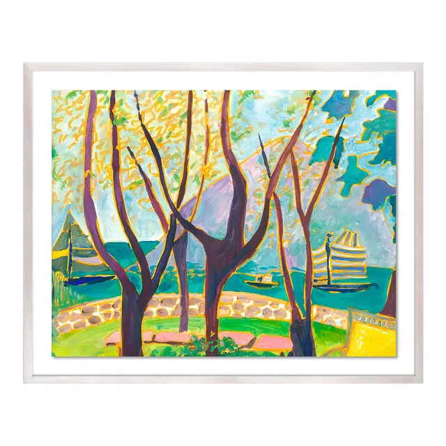 Porto Ercole 4 by Lulu DK in White Wash Framed Paper, Small Art Print | Chairish