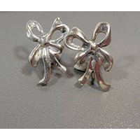 Bows Earrings Sterling Silver Retro Screw On Vintage Gift Bows | Etsy (US)