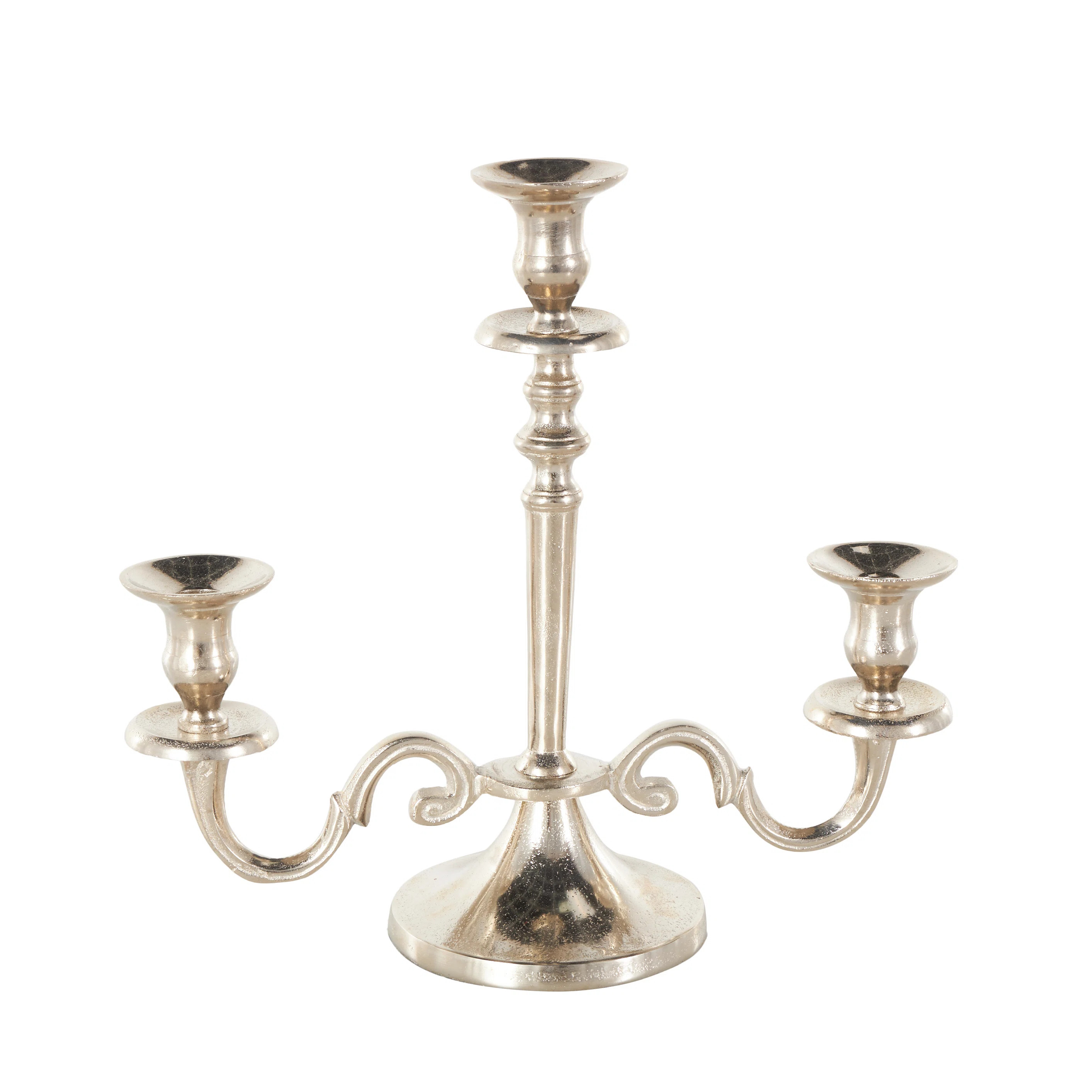 Aluminum Metal Scrolled Decorative Candelabra | Wayfair North America