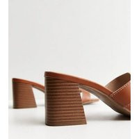Tan Mid Block Heel Mule Sandals New Look | New Look (UK)