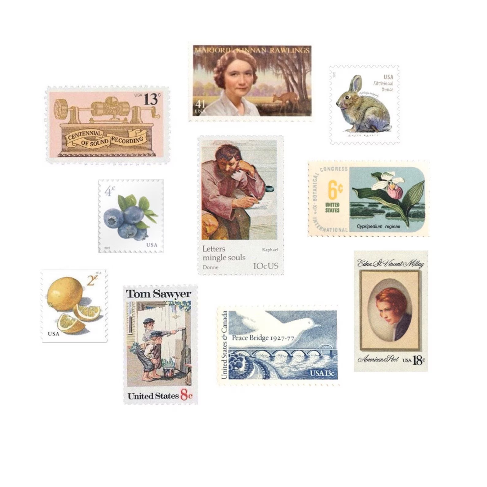 Pretty Pastel Assortment | Romantic | Vintage Postage | Neutral | Unused | Postage Stamps | Mix |... | Etsy (US)