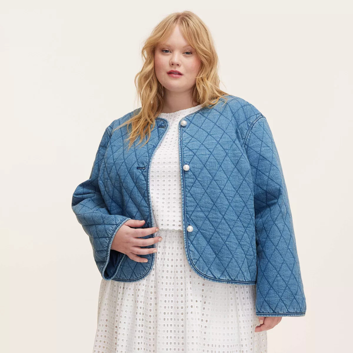 Women's Quilted Denim Jacket - kate spade new york x Target Medium Blue | Target