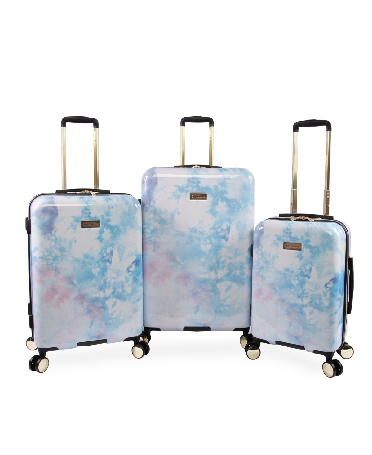 Printed 3-Pc. Hardside Luggage Set - Purple | Macy's