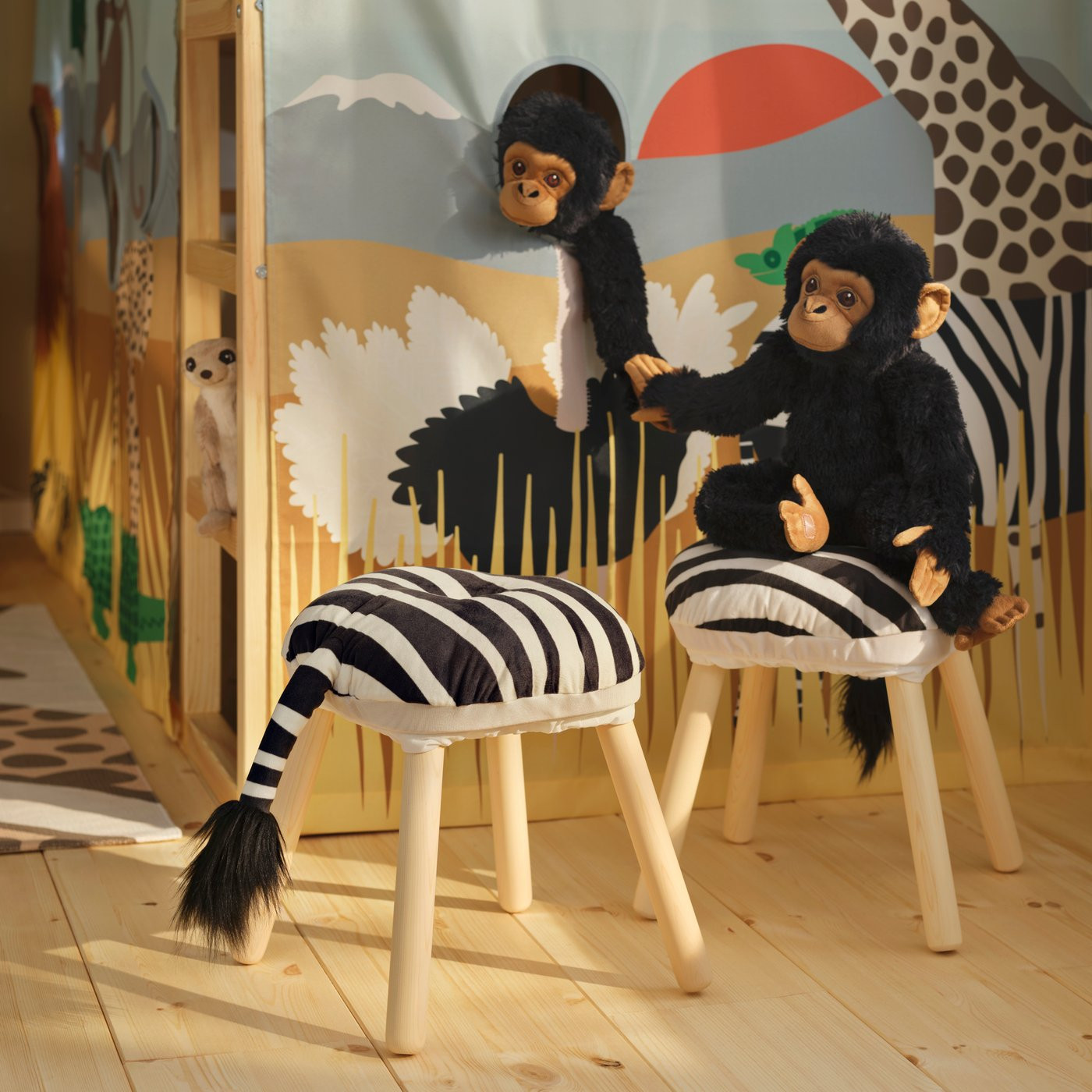 IKEA SANDLÖPARE stool cover, black white/zebra pattern, 15 | IKEA US