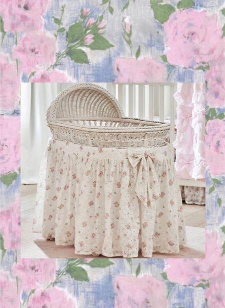 Beautiful baby bassinet with eyelet rose print skirt

#LTKhome #LTKbump #LTKFind