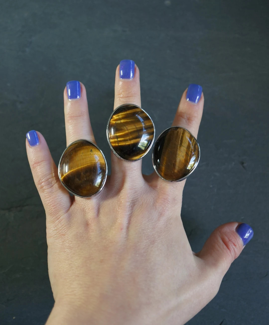 Silver Tiger Eye Ring, Tiger Eye Ring, Brown Tiger Eye, Gemstone Ring, Adjustable Ring, Stone of Protection, Tigers Eye Ring | Etsy (Global)
