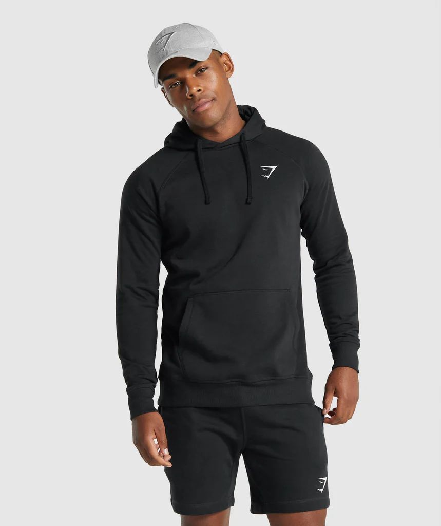 Gymshark Crest Hoodie - Black | Gymshark (Global)