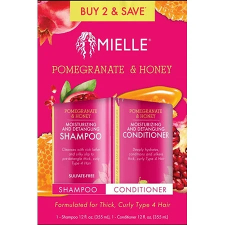Mielle Pomegranate & Honey Shampoo & Conditioner Value Pack | Walmart (US)