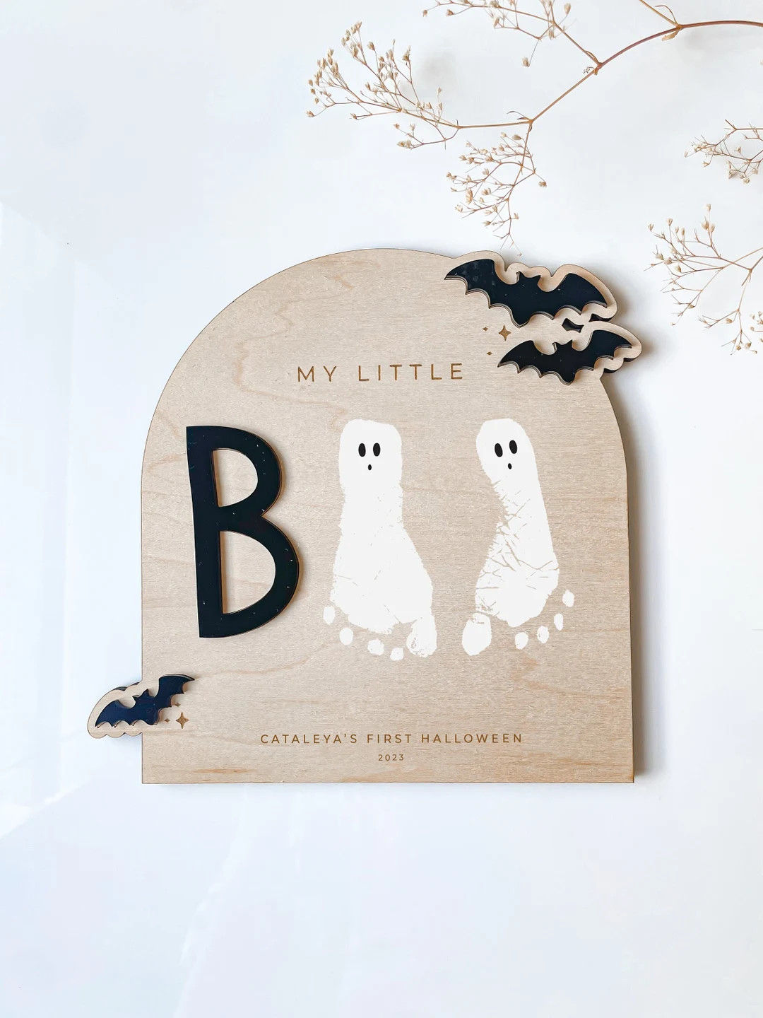 DIY Halloween Footprint Art | Baby’s First Halloween Keepsake | Gift for Mom | Halloween Kid Cr... | Etsy (US)