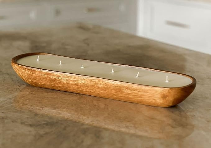 Dough Bowl Candle, 6 Wick | Extra Long Burn TIME 30-50 Hours 100% Soy Wax | Hand Poured, Scented ... | Amazon (US)