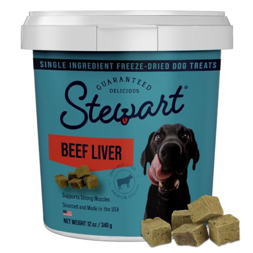 Stewart Freeze Dried Dog Treats, 100% Beef Liver, 12 oz Tub | Amazon (US)