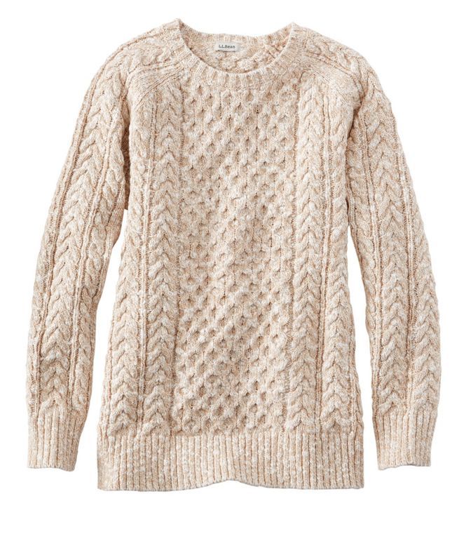 Women's Cotton Ragg Sweater, Cable Crewneck | L.L. Bean