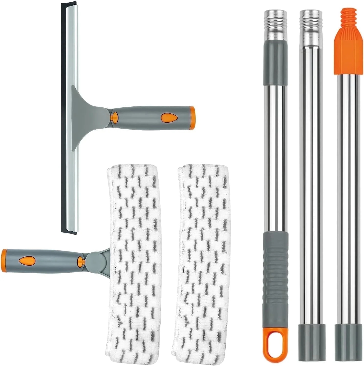 ITTAHO 12" Squeegee for Window Cleaning, Long Handle 58" Window Cleaner Tool, Orange - Walmart.co... | Walmart (US)