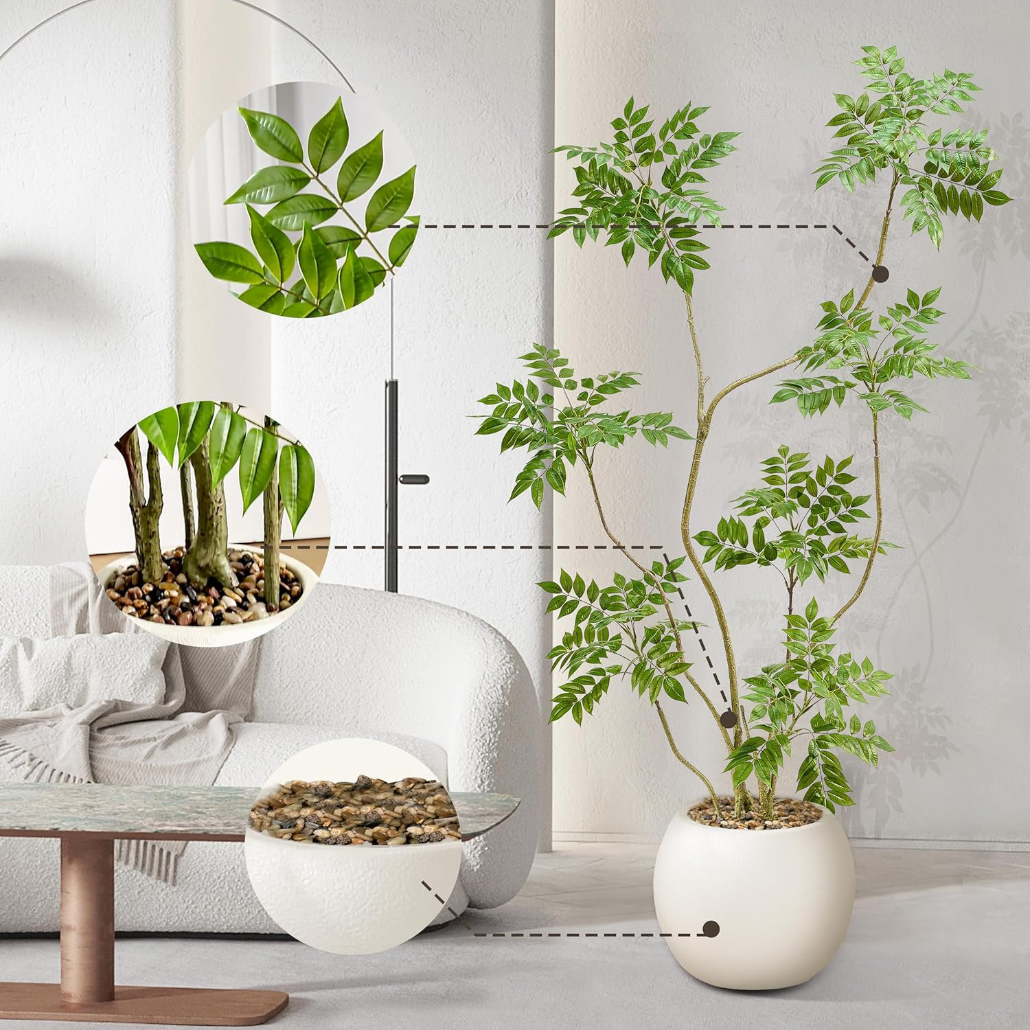 Autumn Sumac Artificial Fall Tree Artificial Trees with Planter for Home Bedroom Office Indoor Li... | Amazon (CA)