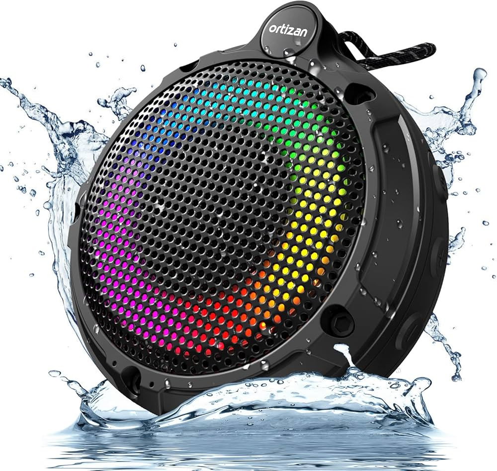 Ortizan Waterproof Shower Bluetooth Speaker, Portable Wireless Speaker with HD Sound, Stereo Pair... | Amazon (US)