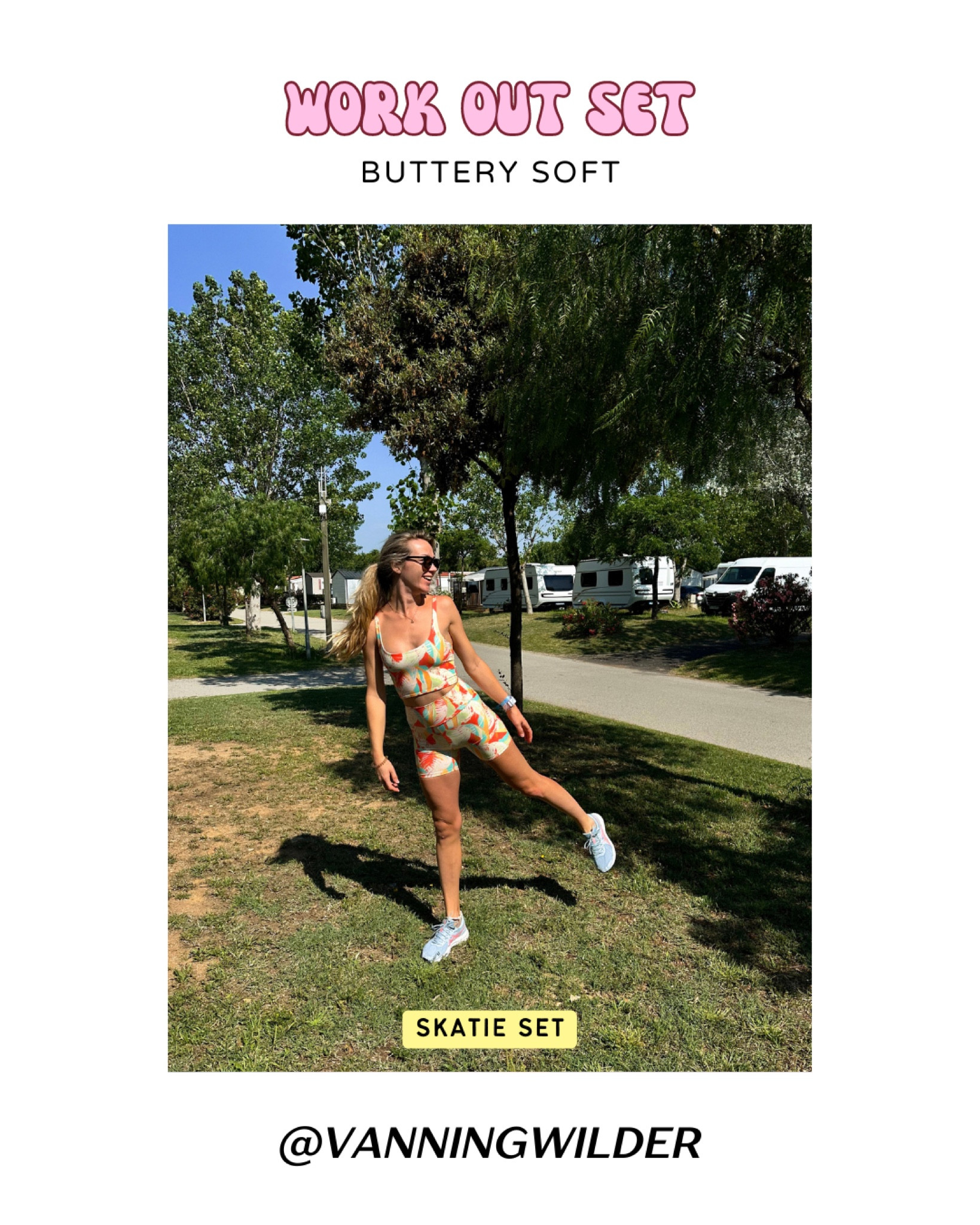 Buttery soft fabric, just like lulu! Love this summer set. And they have lots of fun prints. I’m wearing both M. 