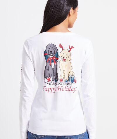 Furry Friends Holiday Long-Sleeve Pocket Tee | vineyard vines