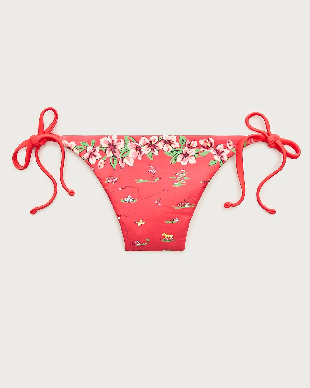 String bikini bottom in map-print Classic Sculpt&trade; | J. Crew US