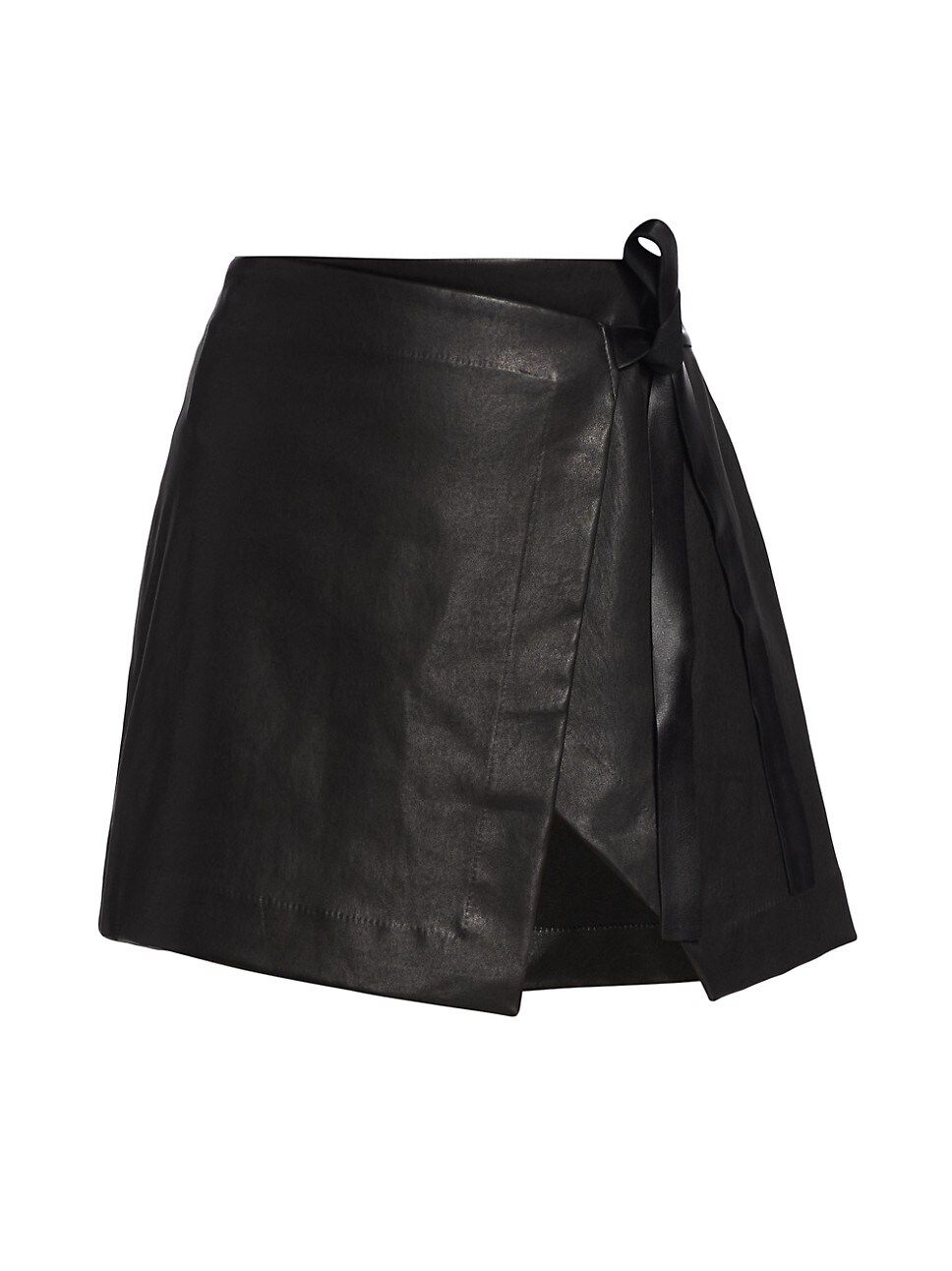 James Leather Wrap Miniskirt | Saks Fifth Avenue