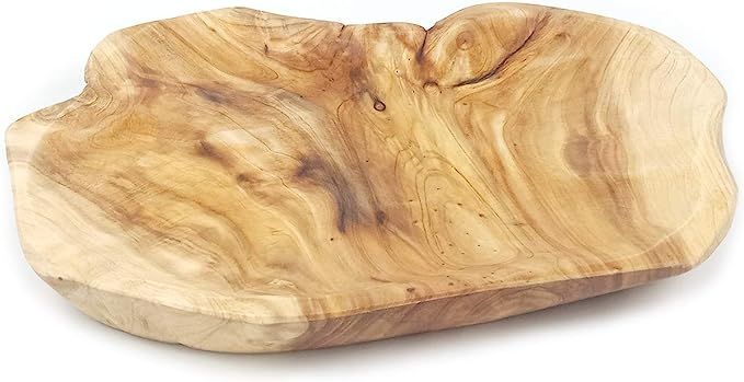 Wood Fruit Snack Dish Hand-Carved Candy Dish Natural Handmade Wooden Serving Tray Wood Root Carve... | Amazon (US)