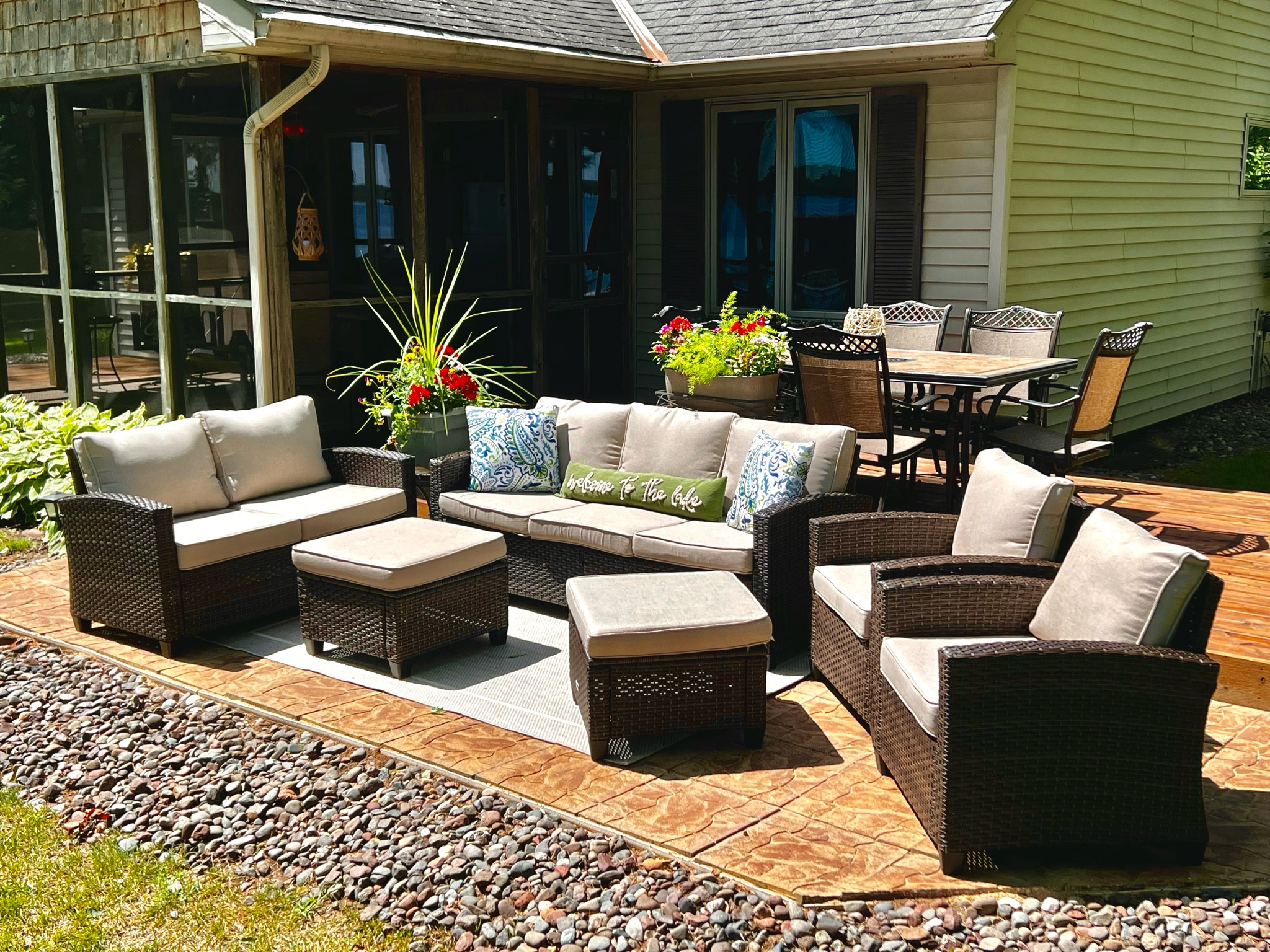 Beautiful outdoor patio set!  So comfortable, durable and stylish. Style in so many configurations! Several color cushions  We love it! 

#LTKhome #LTKSeasonal #LTKstyletip