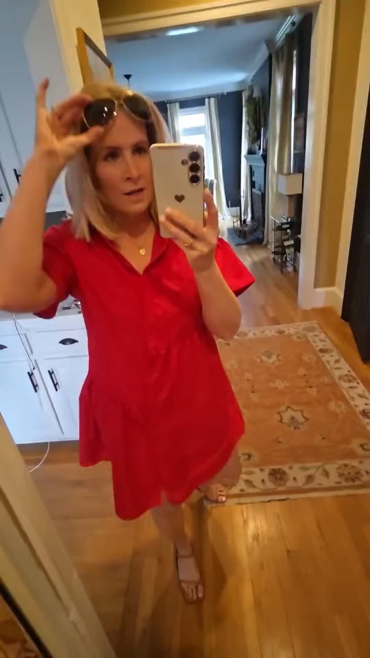 Sure it’s April 1st and it was 39 degrees 3 days ago but it’s 90 today!! Bonkers
So I reached for my self tanner and new shirt dress

#LTKootd #LTKstorytime #LTKOver40