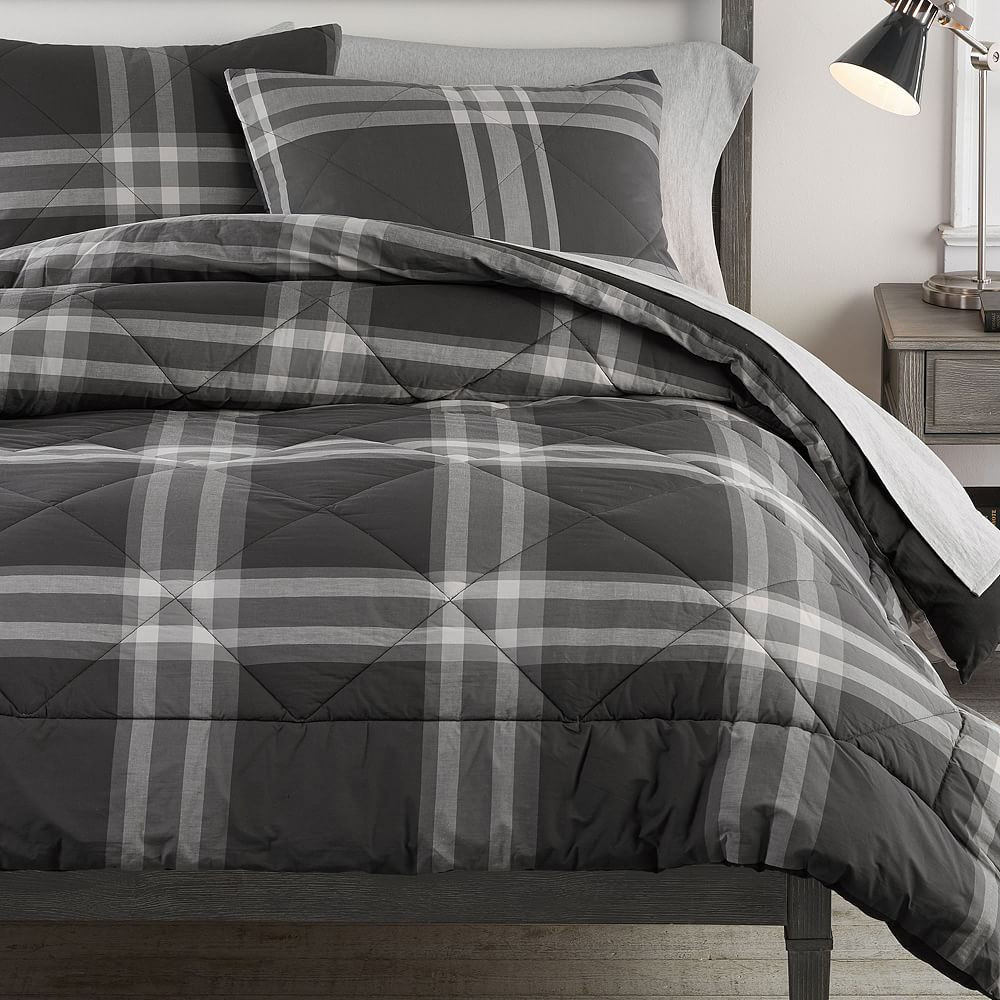 Xander Plaid Comforter | Pottery Barn Teen