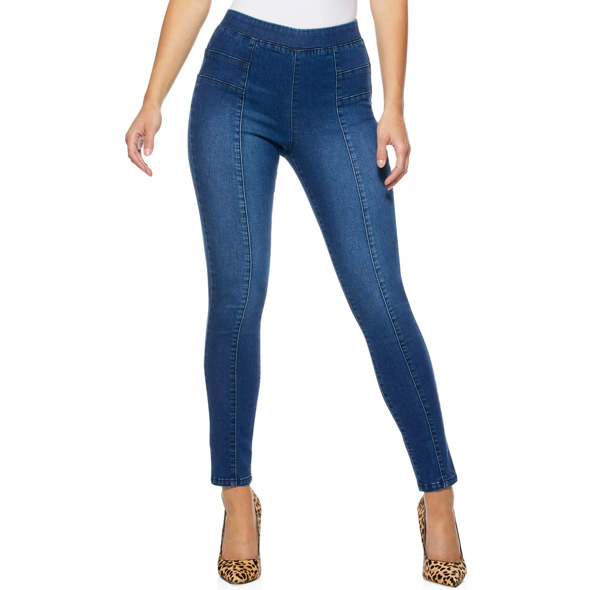 Sofia Jeans by Sofia Vergara Rosa Jegging Curvy Seamed High-Waisted Ankle Jeans Women’s | Walmart (US)