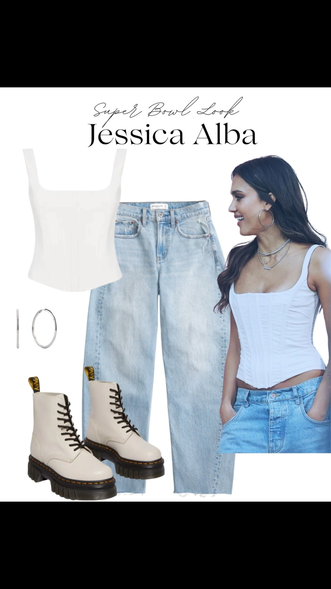 Recreate Jessica Alba’s Super Bowl look 🏈