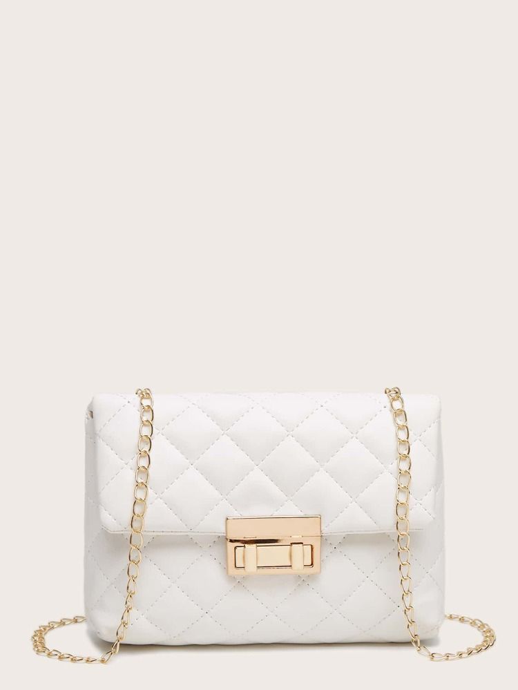 Quilted Chain Crossbody Bag | SHEIN