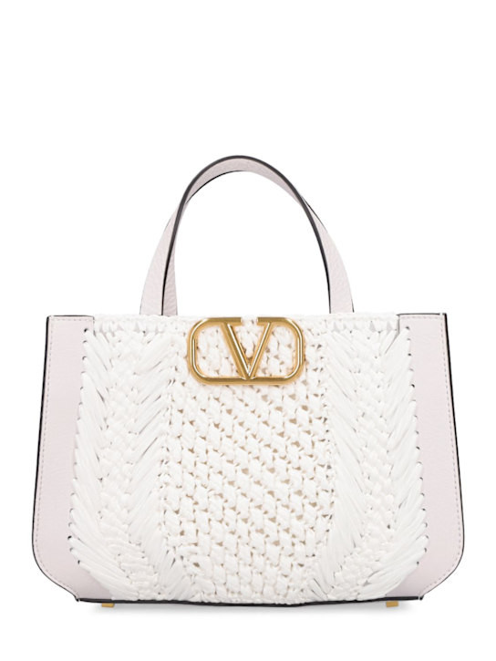 Borsa shopping Vlogo in rafia crochet | Luisaviaroma