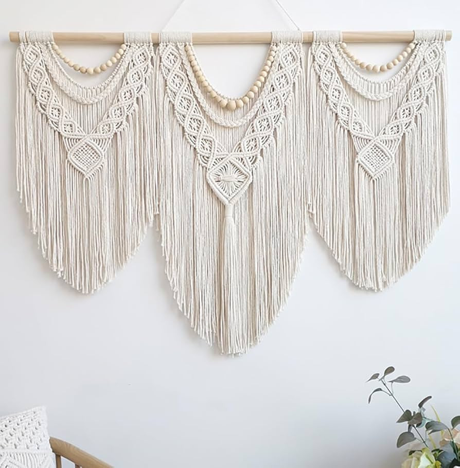 Achart Macrame Wall Hanging Large- Boho Wall Decor- large wall art- Wall Decor Living Room- Macra... | Amazon (US)