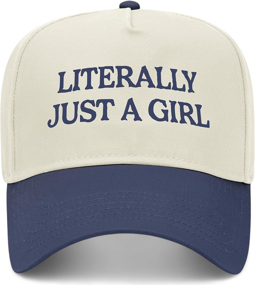 Literally Just A Girl Vintage Trucker Hat | Premium Snapback Baseball Hat for Men & Women | Amazon (US)