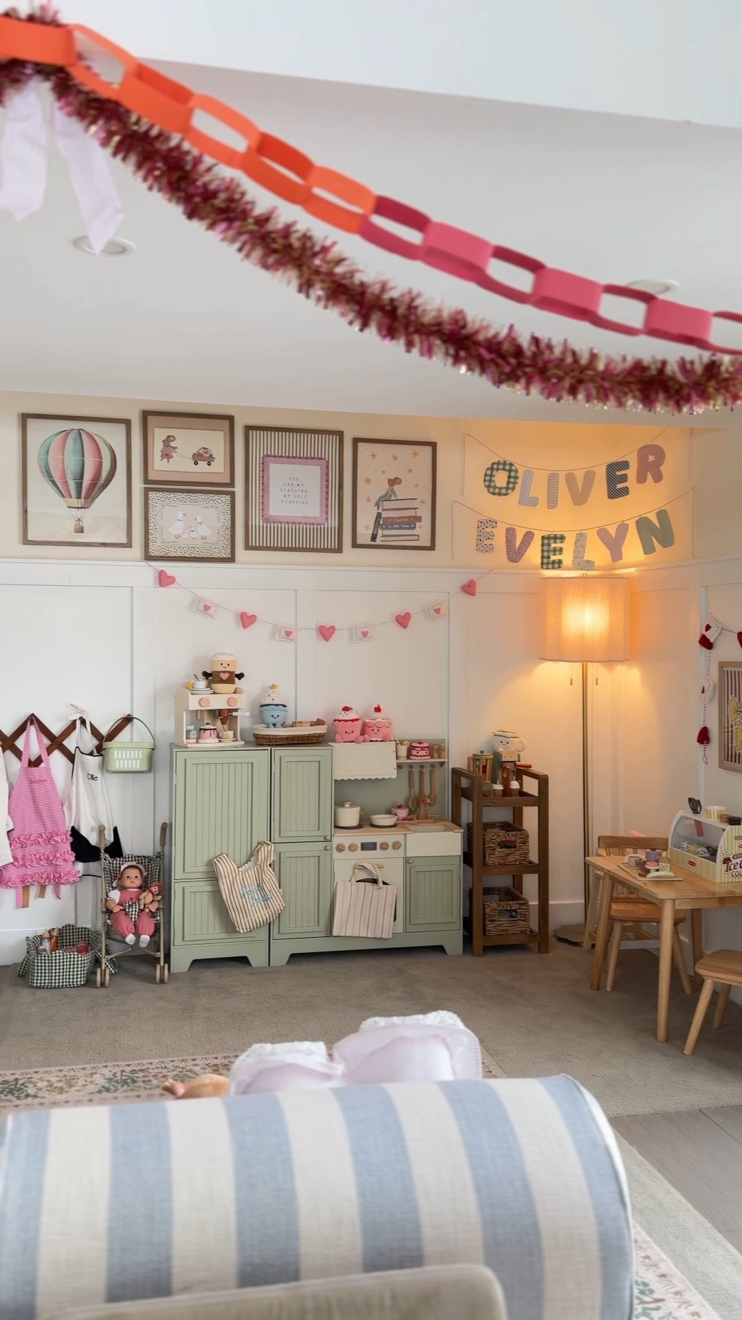 Whimsical playroom tour 💖 Couldn’t love this space more if I even tried!!!! It’s everything I’ve envisioned for these kids and makes us all so happy - when I tell you they love being down here now… we can’t get them to leave!! Makes my heart so incredibly happy. Linking everything I’m able to in this space! 🩵💚💛💕❤️ 

Whimsical kids space, playroom reveal, playroom tour, play kitchen, kitchen favorites, toddler toys, pretend play, bitty baby, Valentine’s Day decor, gigglescape plushies 

#LTKKids #LTKSeasonal #LTKHome