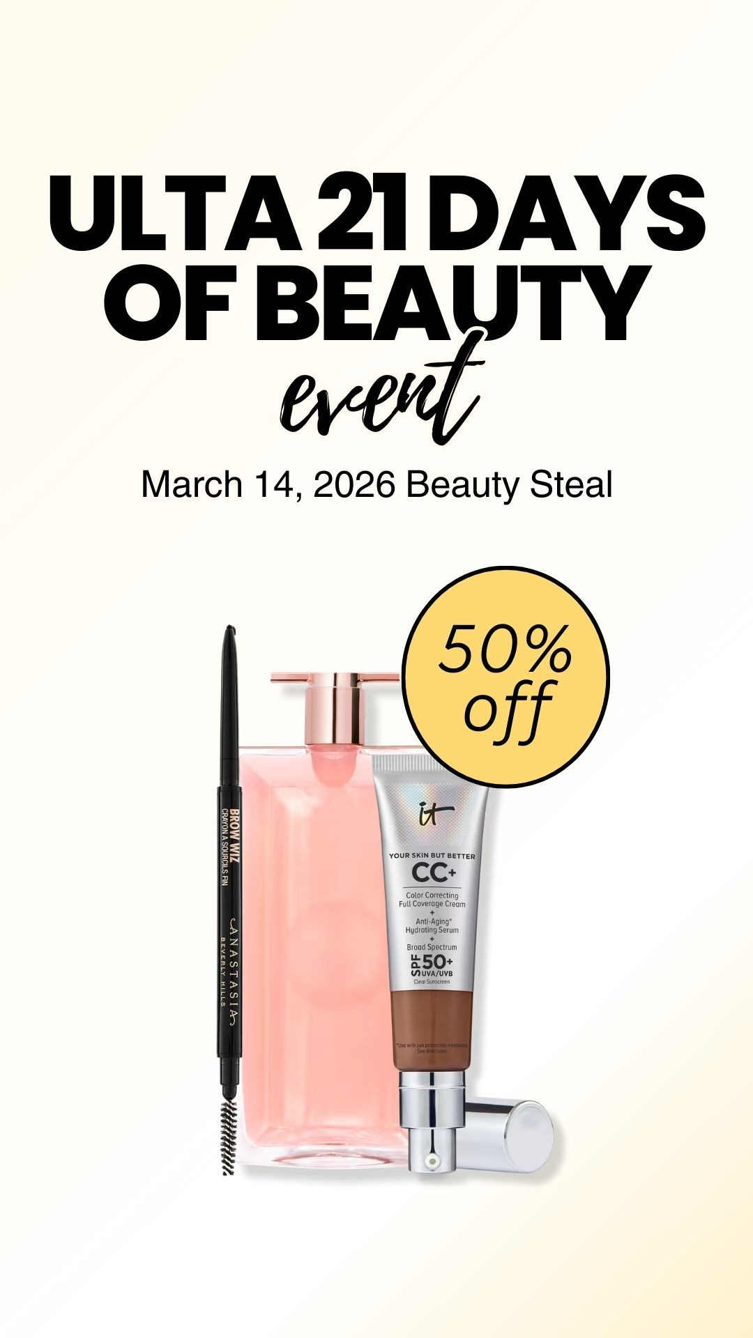 Ulta 21 Days Of Beauty picks of the day. Get 50% off select products during the sale event. 

 #makeup 

#LTKSaleAlert #LTKBeauty