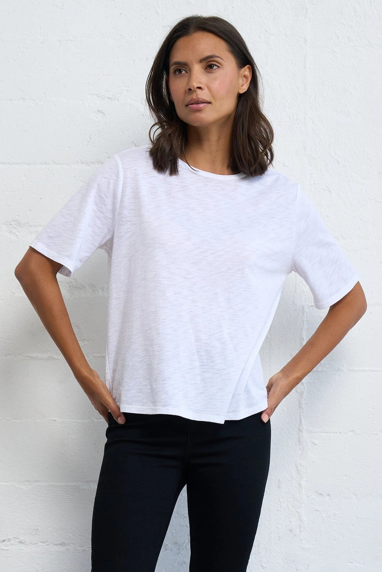 Slub Jersey Crew Tee | Franne Golde