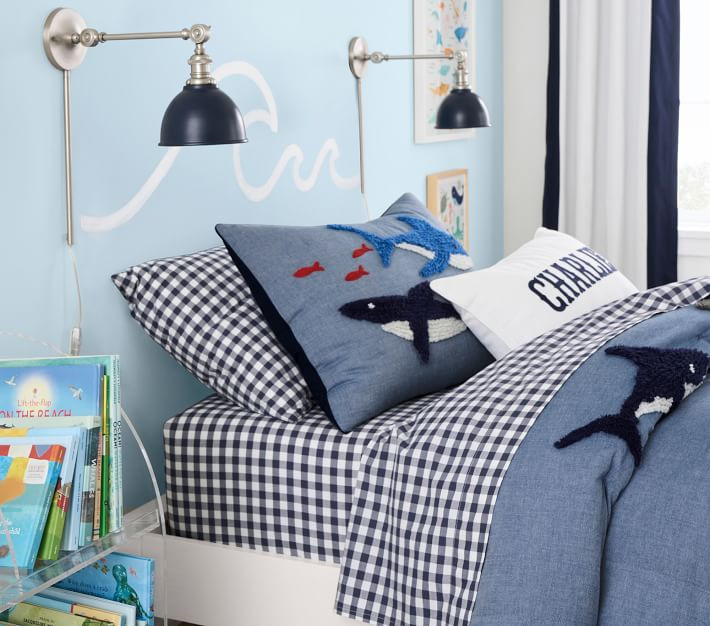 Candlewick Sharks Comforter & Shams | Pottery Barn Kids | Pottery Barn Kids