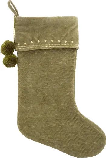 KARMA GIFTS Pompom Quilted Holiday Stocking | Nordstromrack | Nordstrom Rack