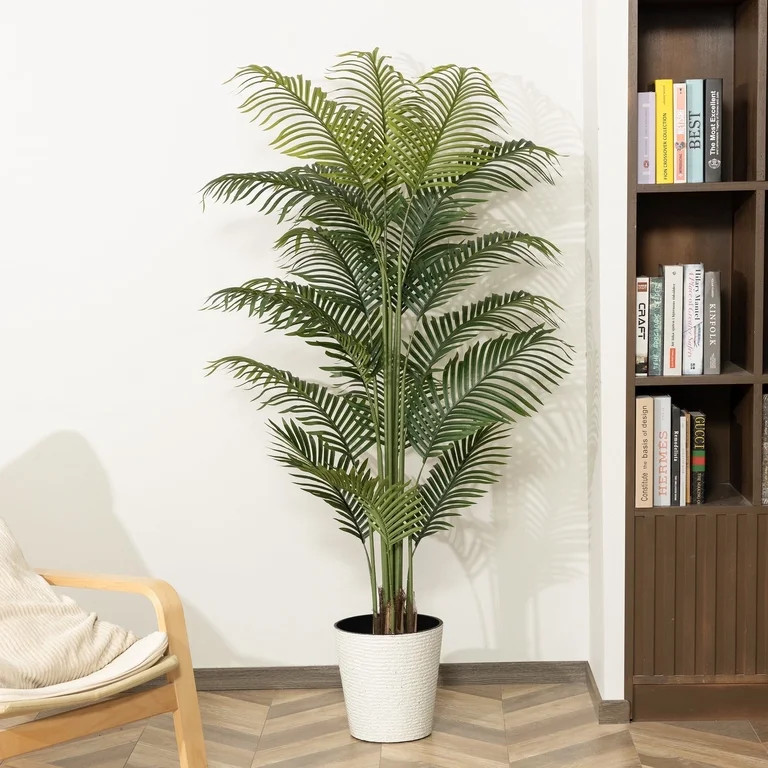 HiPlants 6ft Artificial Palm Plants, 6ft Fake Palm Tree, Pre Potted Faux Greenry Tree for Home De... | Walmart (US)