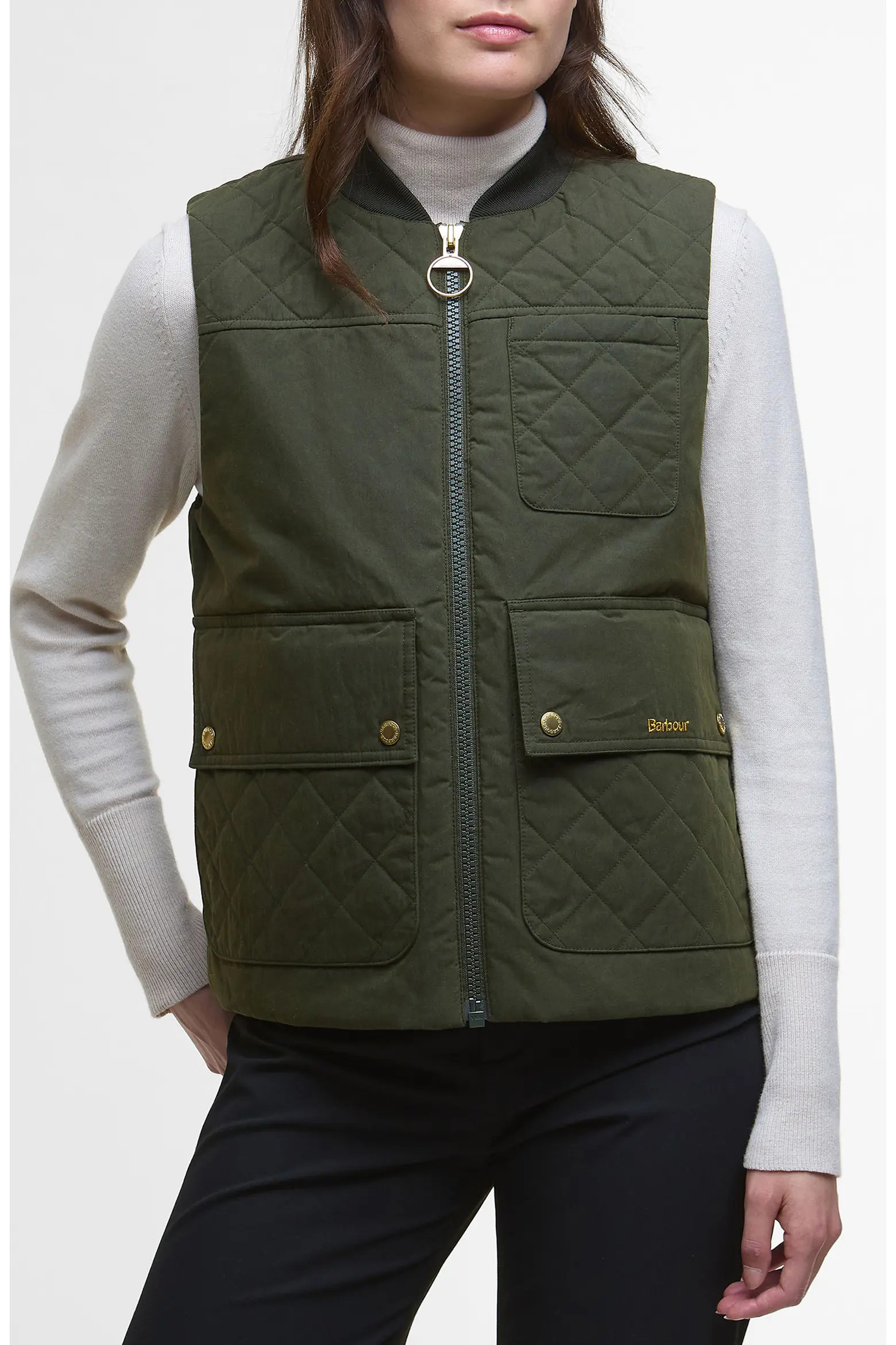 Theodora Quilt Trim Cotton & Nylon Vest (Women) | Nordstrom | Nordstrom