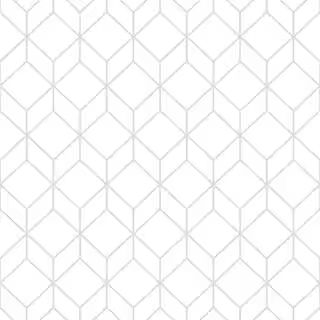 White & Silver Vinyl Non-Pasted Moisture Resistant Wallpaper Roll (Covers 56 Sq. Ft.) | The Home Depot