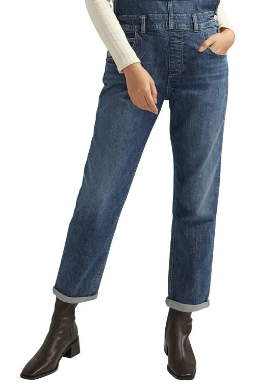 Silver Jeans Co. Baggy Denim Overalls in Indigo at Nordstrom, Size Large | Nordstrom