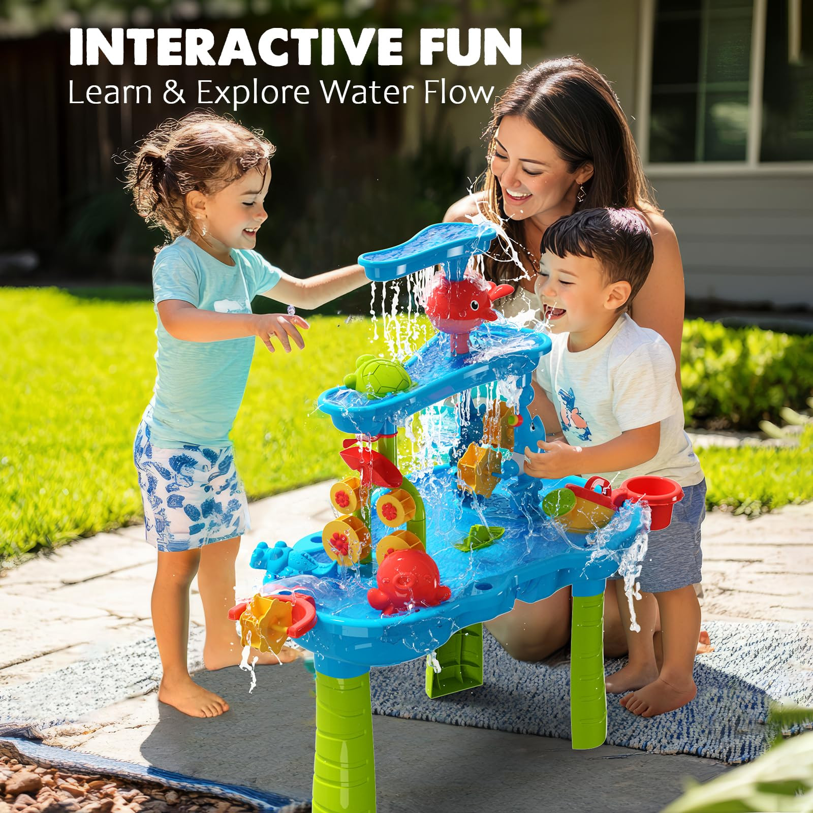 CozyBomB™ Water Table for Toddlers 3-5 | Outdoor Toys Water Play Table, Magnetic Fishing Toy Ga... | Amazon (US)