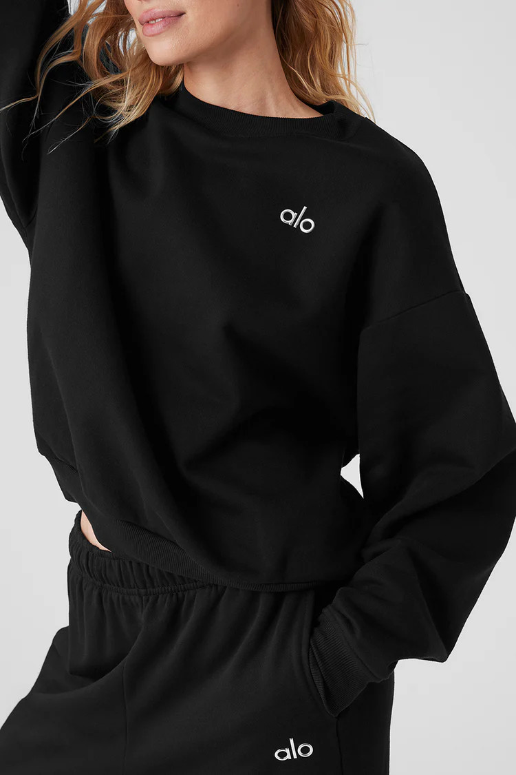 Accolade Crew Neck Pullover - Athletic Heather Grey | Alo Yoga