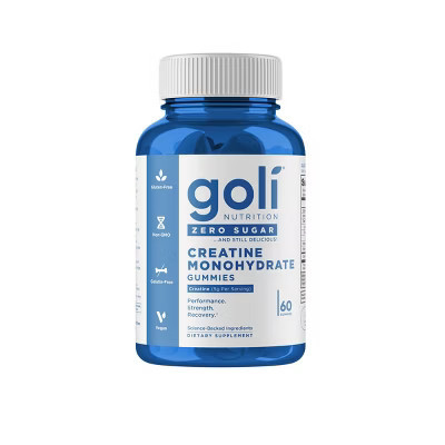 Goli Nutrition Creatine Monohydrate Sugar Free Vegan Dietary Supplement Gummies - 60ct | Target
