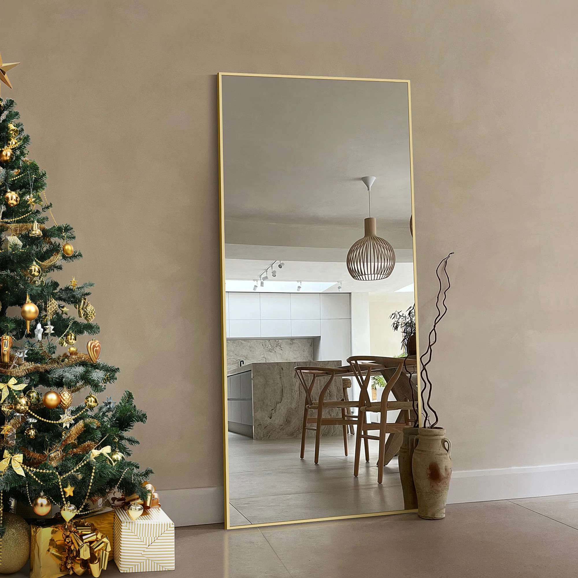 Mirta Rectangle Metal Full Length Mirror | Wayfair North America
